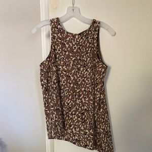 Asymmetrical animal print top